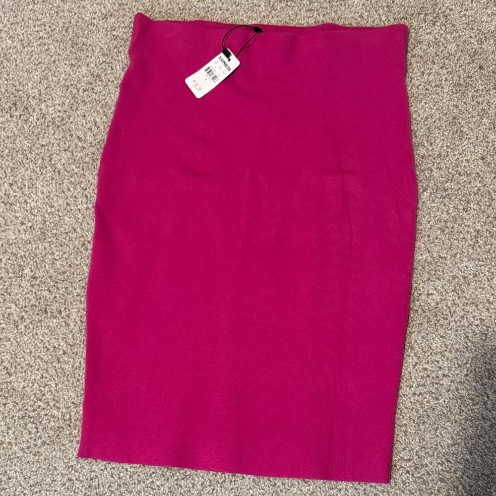 Express Fuchsia Pencil Skirt